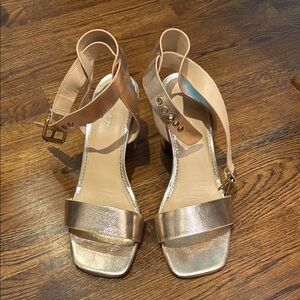 Elegant Gold Strappy Sandals